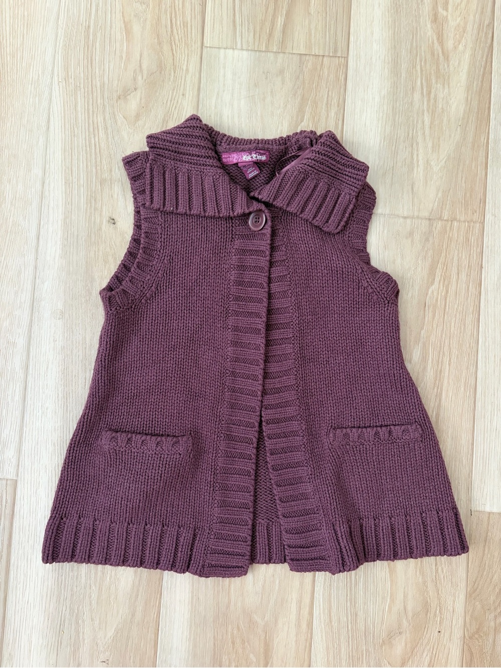 Knit Sleeveless Cardigan Vest